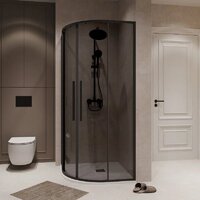 Niagara NG-2826-34BLACK 90x90x195 (черный матовый/тонированное стекло) Image #3