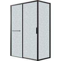 Grossman Style 130x90x195 120.K33.05.1390.21.02 (черный матовый/стекло шиншилла) Image #1