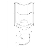 Triton Альфа Хром А1 90х90 без поддона (прозрачное стекло) Image #2