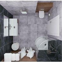 Triton Альфа Хром А1 90х90 без поддона (прозрачное стекло) Image #7