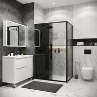 Grossman Cosmo 120x80x195 120.K33.02.1280.21.10 (черный матовый/тонированно стекло) Image #8