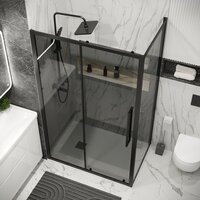 Grossman Cosmo 120x80x195 120.K33.02.1280.21.10 (черный матовый/тонированно стекло) Image #9