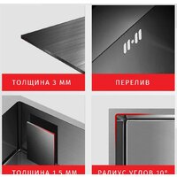 ARFEKA AF 600*505 Black PVD Nano Image #3