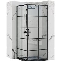 Rea Concept 90x90 (черный/прозрачное стекло)