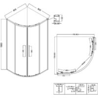Niagara NG-2825-34BLACK 80x80x195 (черный матовый/тонированное стекло) Image #10