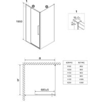 Niagara 110x80x195 NG-66-11A-A80-34 (хром/прозрачное стекло) Image #11