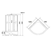Niagara NG-2310-14L 120x80x215 (матовое стекло, левая) Image #1