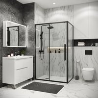 Grossman Cosmo 120x90x195 120.K33.02.1290.21.00 (черный матовый/стекло прозрачное) Image #6