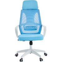 CHAIRMAN CH636 (ткань, белый пластик/синий) Image #2