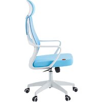 CHAIRMAN CH636 (ткань, белый пластик/синий) Image #3