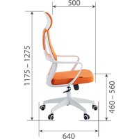 CHAIRMAN CH636 (ткань, белый пластик/синий) Image #7