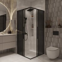 Niagara NG-2822-34BLACK 80x80x195 (черный матовый/тонированное стекло) Image #4