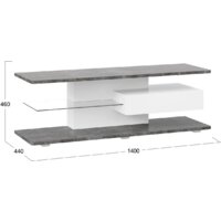 Трия ТВ Diamond тип 1 (белый/ателье темный глянец) Image #2