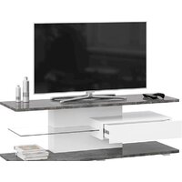 Трия ТВ Diamond тип 1 (белый/ателье темный глянец) Image #4