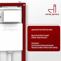 Asten Readle Zentralmodul AR0501-0601M c кнопкой сатин (хром матовый) Image #5