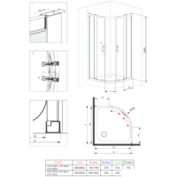 Deante Funkia 90x90 KYP 051K (хром/прозрачное) Image #2