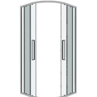 Grossman Cosmo 100x100x195 301.K33.02.1010.10.00 (хром/прозрачное стекло) Image #2