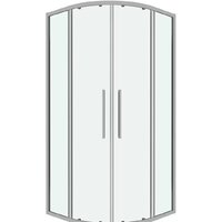 Grossman Cosmo 100x100x195 301.K33.02.1010.10.00 (хром/прозрачное стекло) Image #1