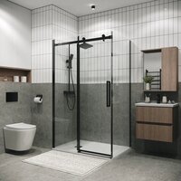 Grossman Classic 110x100x195 120.K33.04.1110.21.00 (черный матовый/стекло прозрачное) Image #7