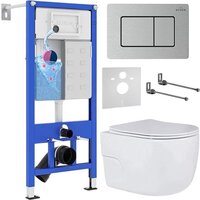 Roxen Porto в комплекте с инсталляцией StounFix Dual Fresh 6 в 1 968445 (кнопка: сатин) Image #1