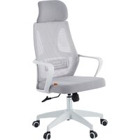 CHAIRMAN CH636 (ткань, белый пластик/светло-серый)