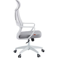 CHAIRMAN CH636 (ткань, белый пластик/светло-серый) Image #3