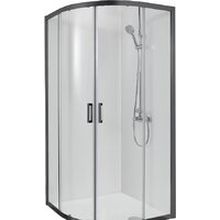 Aquatek AQ ARI RO 09020BL 90x90 (черный/прозрачное стекло)