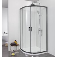 Aquatek AQ ARI RO 09020BL 90x90 (черный/прозрачное стекло) Image #2