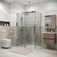 Grossman Classic 100x80x195 120.K33.04.1080.10.00 (хром/прозрачное стекло) Image #6