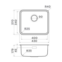 Omoikiri Omi 43-U/I-GB Ultra Mini (графит) Image #2