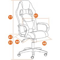TetChair Driver ткань (синий/серый 36-39/TW-12) Image #40