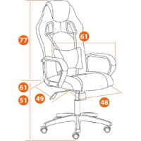 TetChair Driver ткань (синий/серый 36-39/TW-12) Image #41