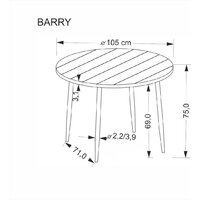 Halmar Barry 105/75 (орех/черный) Image #13