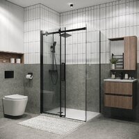 Grossman Classic 100x80x195 120.K33.04.1080.21.00 (черный матовый/стекло прозрачное) Image #4