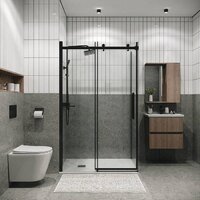 Grossman Classic 100x80x195 120.K33.04.1080.21.00 (черный матовый/стекло прозрачное) Image #3