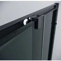 Grossman Cosmo 100x100x195 300.K33.02.1010.21.10 (черный матовый/тонированное стекло) Image #5