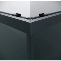 Grossman Cosmo 100x100x195 300.K33.02.1010.21.10 (черный матовый/тонированное стекло) Image #4