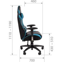 CHAIRMAN CH43 (экокожа, черный/бирюзовый) Image #5