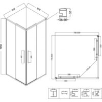 Niagara Nova NG-4622-34 80x80x195 (хром/рифленое стекло) Image #12