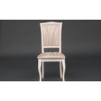 TetChair Opera (дерево гевея/Ivory White/слоновая кость/ткань бежевая/рисунок золото) Image #2