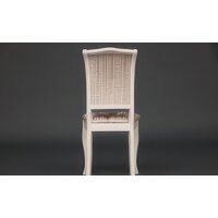 TetChair Opera (дерево гевея/Ivory White/слоновая кость/ткань бежевая/рисунок золото) Image #5