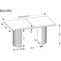 Halmar Bolero 160-250/90/76 (черный дуб/черный) Image #18