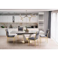 Halmar Valentino 160 (светло-серый/золотой)