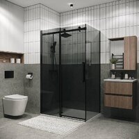 Grossman Classic 100x80x195 120.K33.04.1080.21.10 (черный матовый/тонированно стекло) Image #4