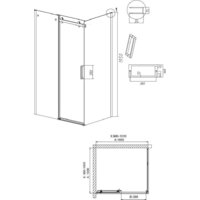 Grossman Classic 100x100x195 120.K33.04.1010.21.00 (черный матовый/стекло прозрачное) Image #10
