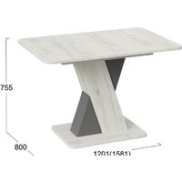 Трия Люксембург тип 3 (дуб крафт белый/серый) Image #2