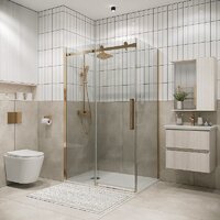 Grossman Classic 100x80x195 120.K33.04.1080.32.00 (золото сатин/стекло прозрачное) Image #6