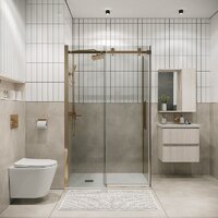 Grossman Classic 100x80x195 120.K33.04.1080.32.00 (золото сатин/стекло прозрачное) Image #9