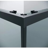 Grossman Cosmo 100x100x195 300.K33.02.1010.21.00 (черный матовый/прозрачное стекло) Image #4