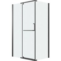 Grossman Pragma 100x100x195 120.K33.03.1010.21.02 (черный матовый/стекло шиншилла)